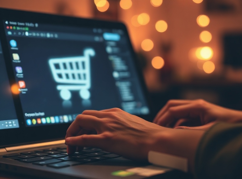Интерфейс админ-панели интернет-магазина WooCommerce на экране ноутбука